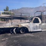 Cuantiosos daños materiales deja choque e incendio de vehículo en autopista Pátzcuaro-Cuitzeo