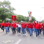 Manuel Esquivel Marcha con Mineros en 91º Aniversario