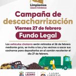 Realizarán Campaña de Descacharrización en Fundo Legal
