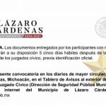Lanza Ayuntamiento de Lázaro Cárdenas convocatoria para ocupar el cargo de Juez Cívico