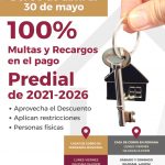 Inicia Campaña de Descuento del 100% en Multas y Recargos del Predial