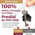 Última Semana para Aprovechar el 100% de Descuento en Multas y Recargos del Predial