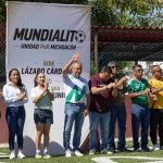 El senador puso en marcha el Mundialito “Unidad por Michoacán” en Lázaro Cárdenas, con lo que son ya 10 los municipios en los que se ha celebrado el torneo