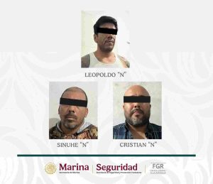 EN COLIMA, MARINA, SSPC Y FGR DETIENEN A TRES PERSONAS RELACIONADAS CON LA EXPLOSIÓN DE UN VEHÍCULO EN COAHUAYANA, MICHOACÁN